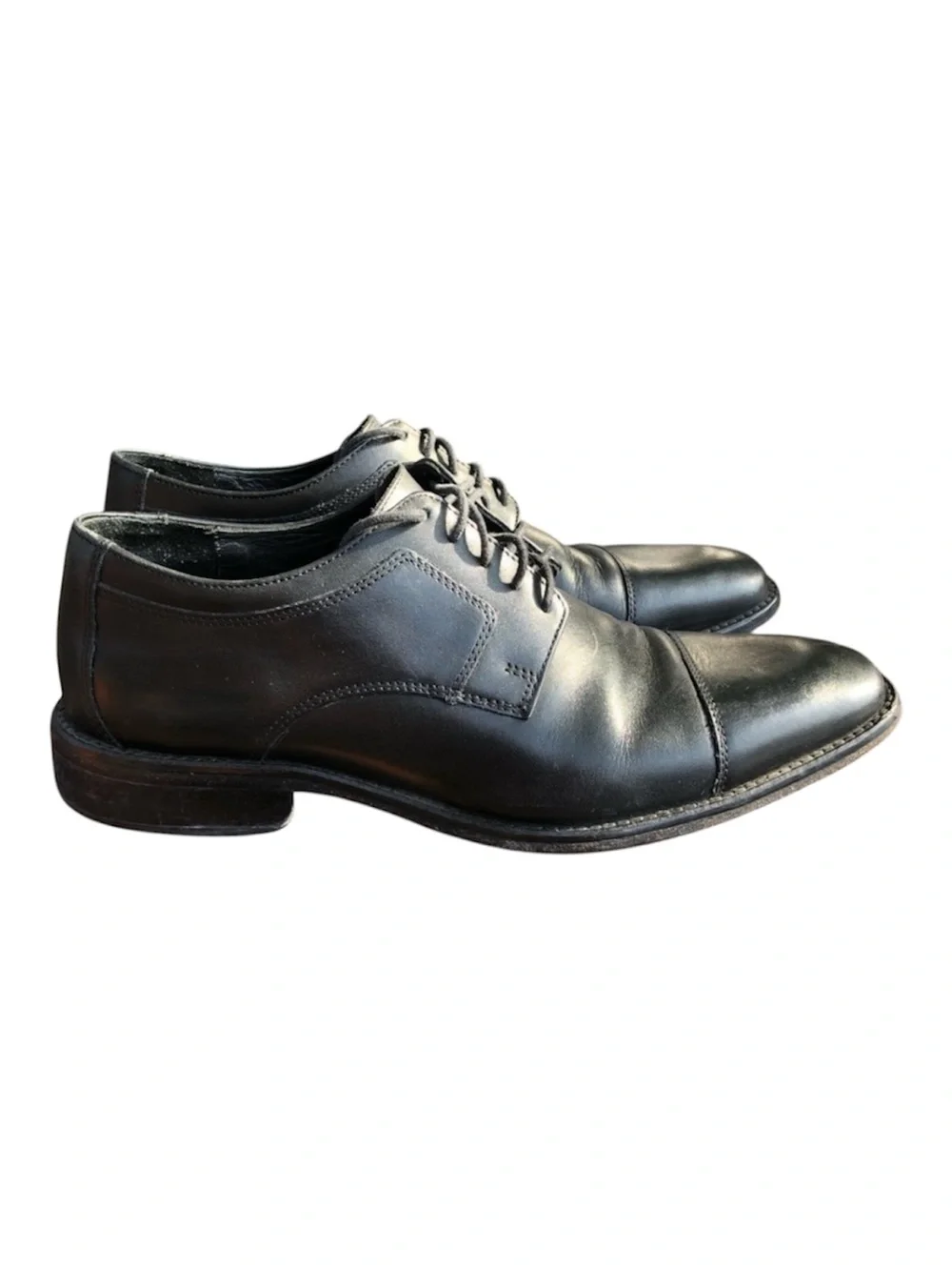 Johnston & Murphy Black Leather Cap Toe Oxford Dress Shoes Men's Size 9.5